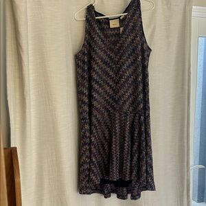 Maeve Multicolor Chevron High Low Dress